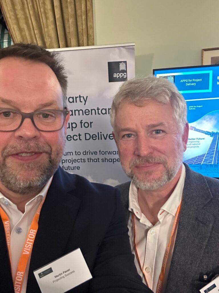 Chairman Martin Paver and Andy Murray (Major Projects Association) at the APPG report launch.